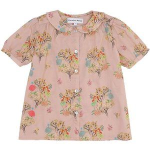 Christina Rohde 3//4 sleeve kids pink floral blouse, new with tags.